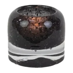 Portavelas Leah Ø7,5 cm, Negro