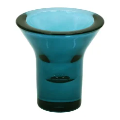 Portavelas Lumi 8 cm, Azul petróleo