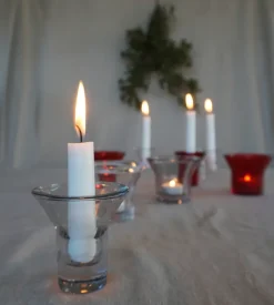 Portavelas Lumi 8 cm, Claro