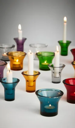 Portavelas Lumi 8 cm, Púrpura