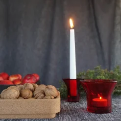 Portavelas Lumi Ø10 cm, Rojo