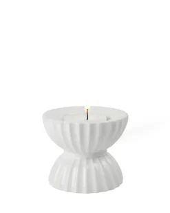 Portavelas Lyngby Tura Ø8 cm, blanco