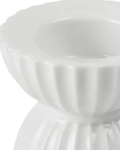 Portavelas Lyngby Tura Ø8 cm, blanco