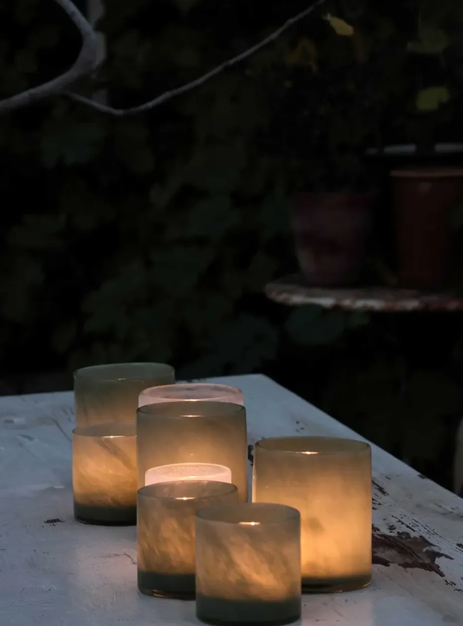 Portavelas Lyric L, gris claro