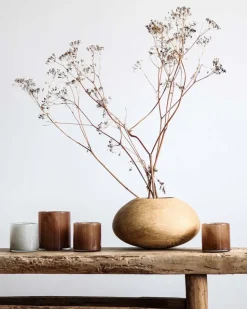 Portavelas Lyric L, marrón