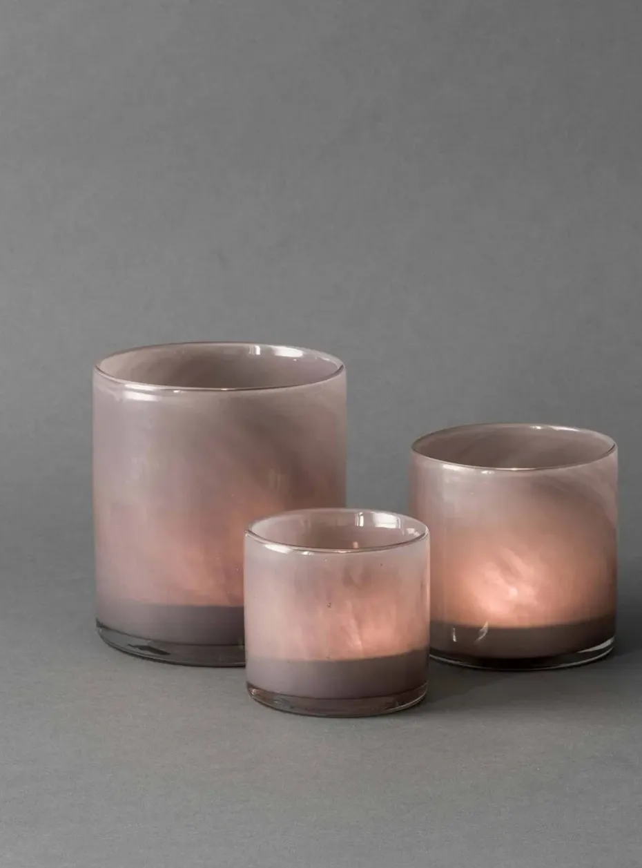 Portavelas Lyric M, morado grisáceo