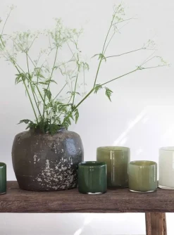 Portavelas Lyric M, verde oliva