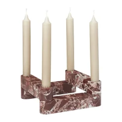 Portavelas Newel modul 4 piezas, Rosso