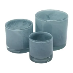 Portavelas Nilla 10 cm, Azul claro