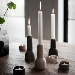 Portavelas para vela pequeña Ernst, gris