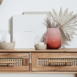 Portavelas Perlemor Home Hurricane Ø16 cm, Beige