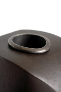 Portavelas PI, 3 piezas, Caoba teñida de marrón oscuro