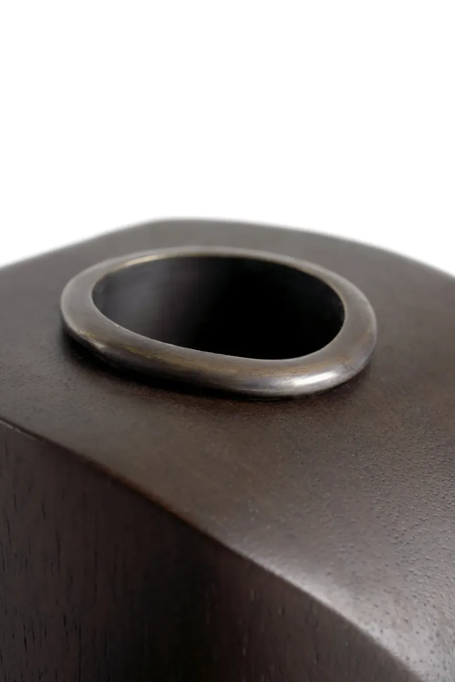 Portavelas PI, 3 piezas, Caoba teñida de marrón oscuro