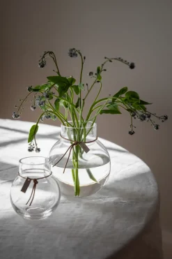 Portavelas redondo Ernst H10 cm Ø9 cm, transparente