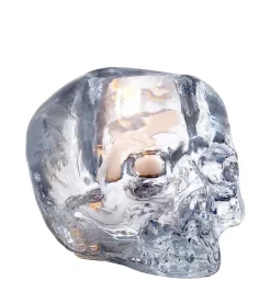 Portavelas Skull 8,5 cm, transparente