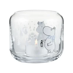 Portavelas Snowfall Ø9 cm, transparente