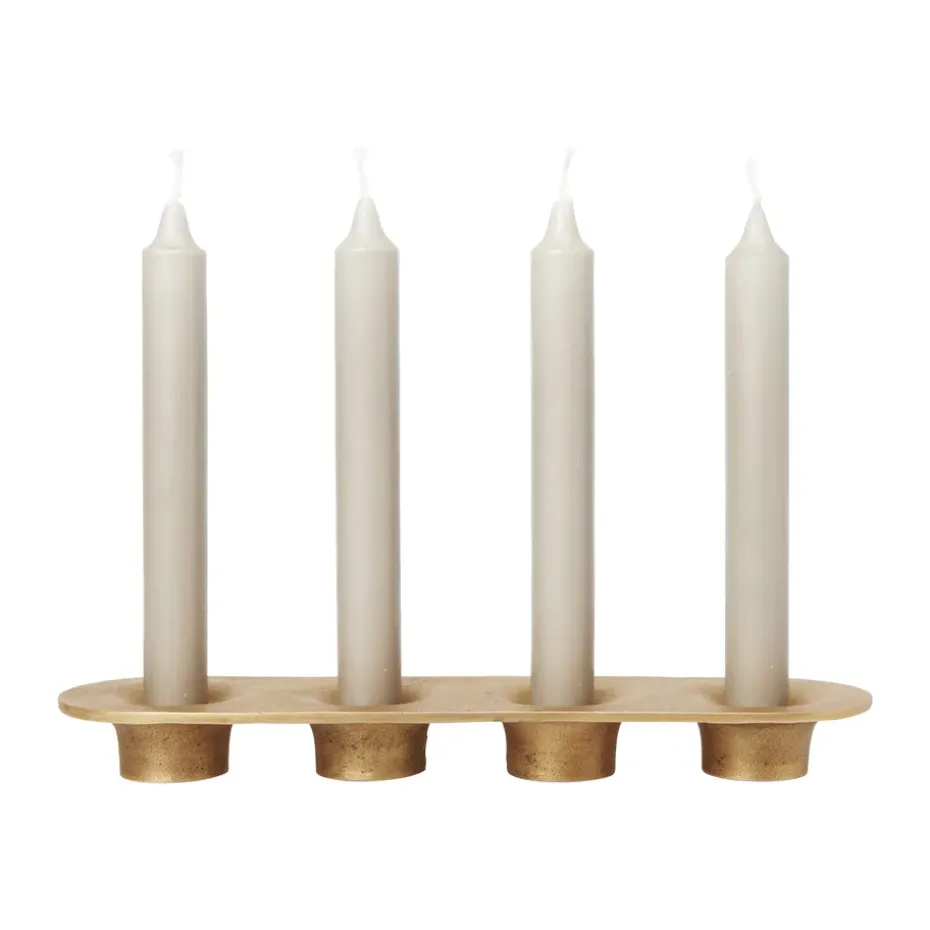 Portavelas Soothe 4, 8x29 cm, Brass Finish