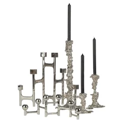 Portavelas Square Folding 55x40 cm, Plateado