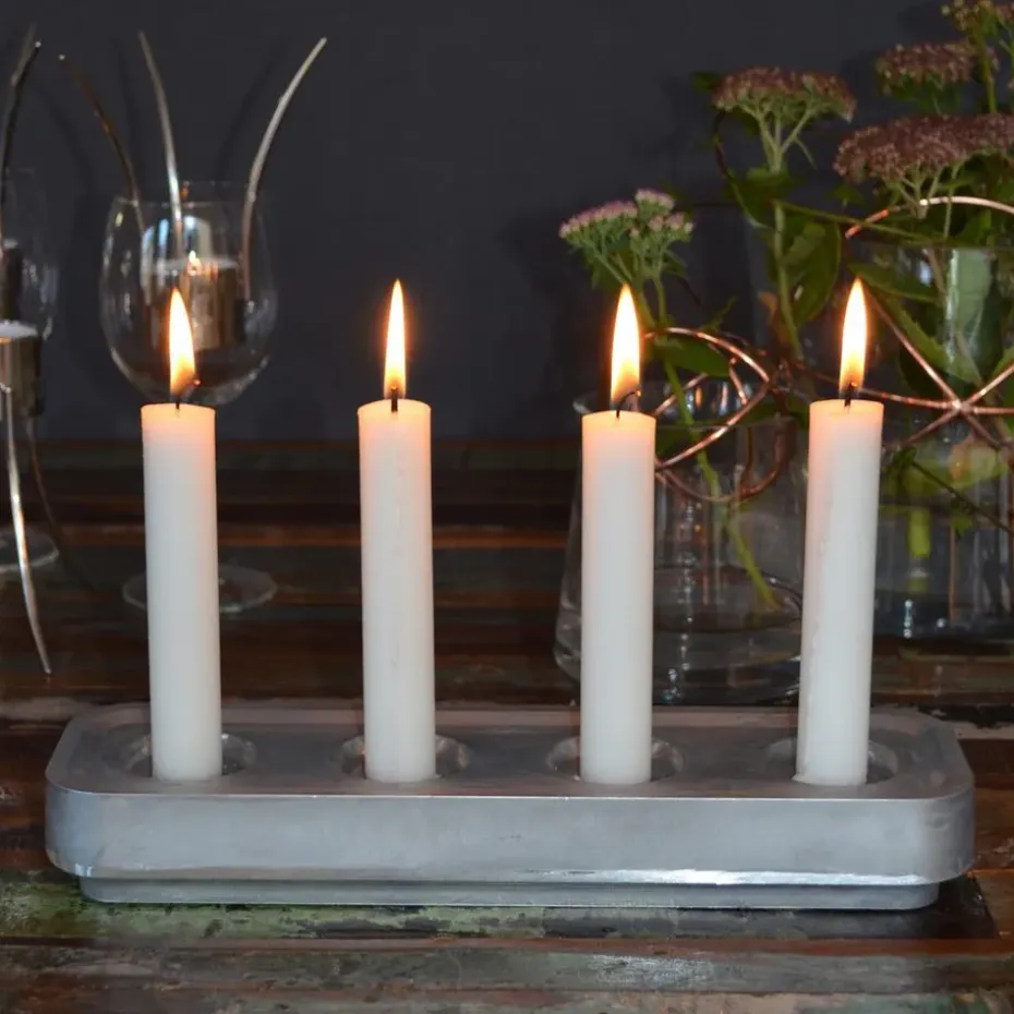 Portavelas Stumpastaken, alargado, 8,5 x 29,5 cm