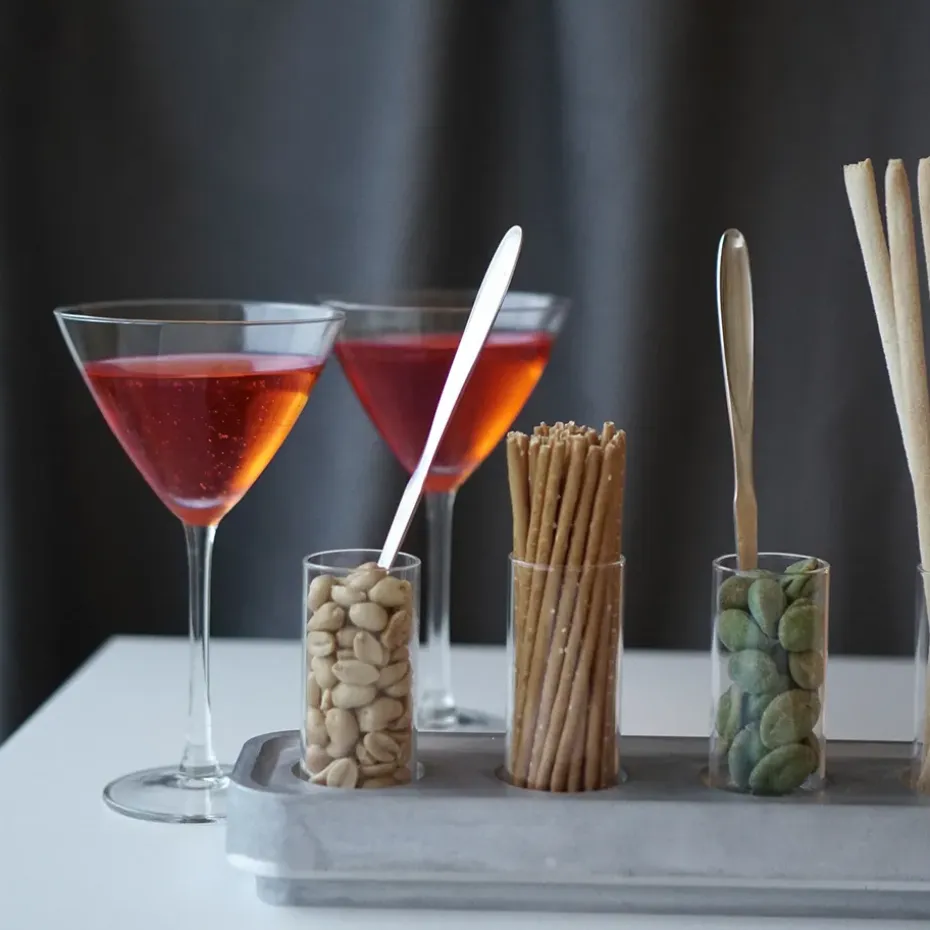 Portavelas Stumpastaken alargado pulido, 8,5x29,5 cm