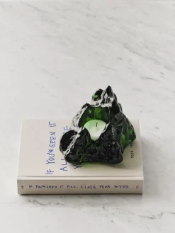 Portavelas The Rock 91 mm, Verde esmeralda