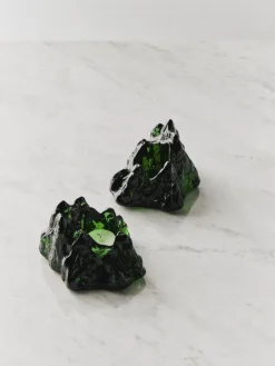 Portavelas The Rock 91 mm, Verde esmeralda