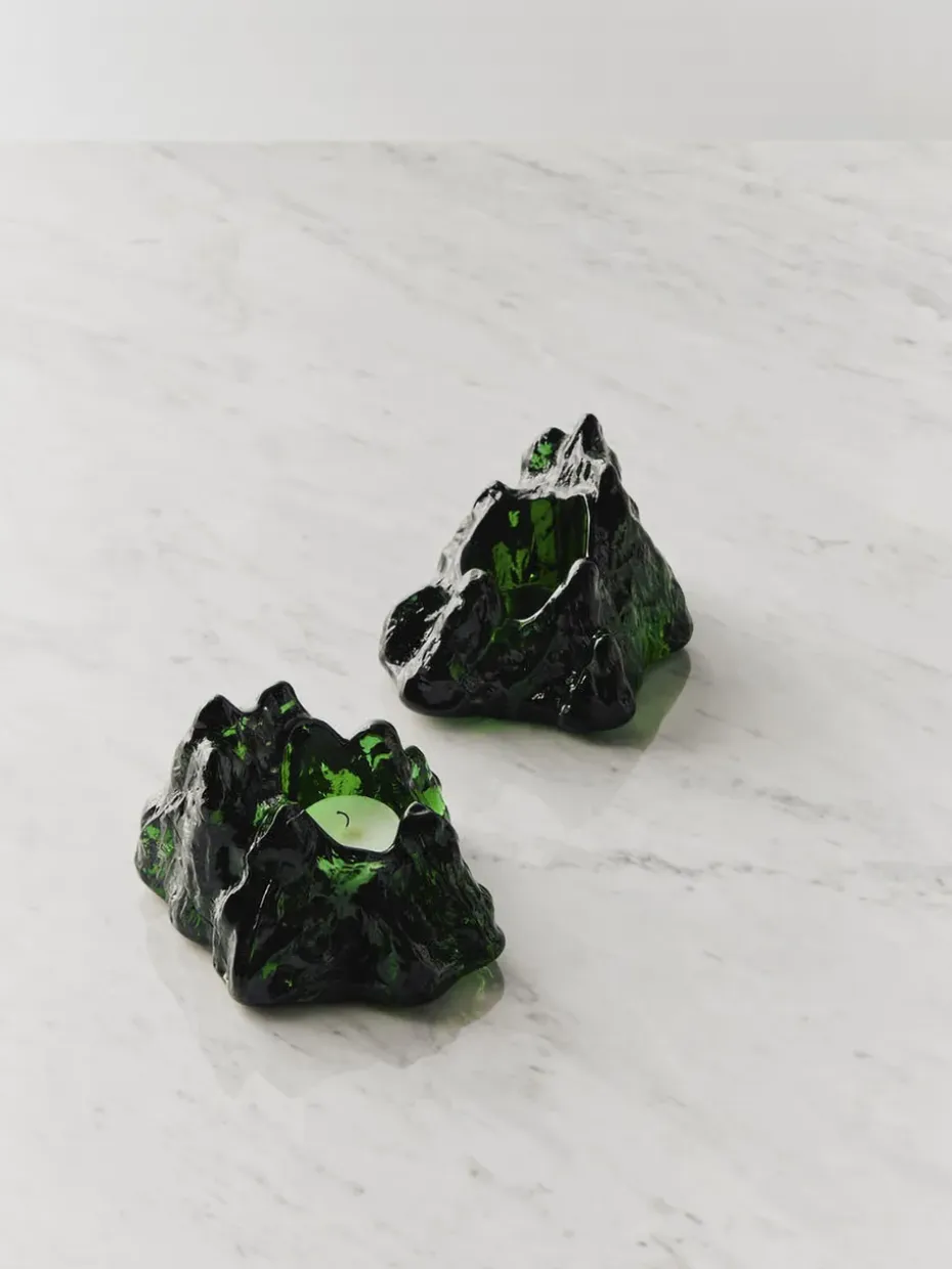 Portavelas The Rock 91 mm, Verde esmeralda