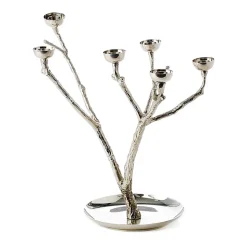 Portavelas Twiggy S 35 cm, Plateado