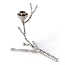 Portavelas Twiggy XS 14 cm, Plateado