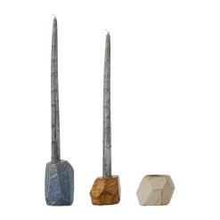 Portavelas y votivo Kimber, 3 piezas, Azul