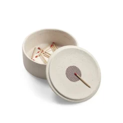 Portavelas/caja de almacenamiento Mira, Beige