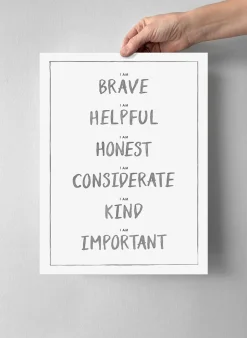 Póster I am 30x40 cm, Dark grey