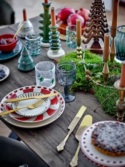 Árboles de decoración navideña 2 piezas, Beige-verde