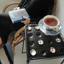 Rejilla para portaevelas Stumpastaken negro, Grande