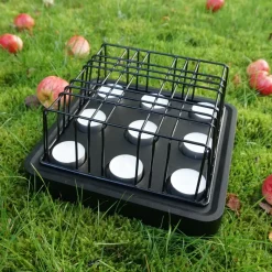 Rejilla para portaevelas Stumpastaken negro, pequeño