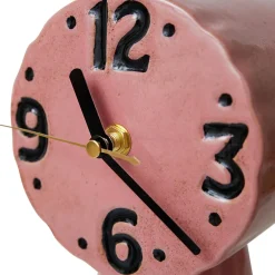 Reloj de cerámica retro 16,2 cm, Pink