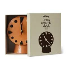 Reloj de cerámica retro 20,8 cm, Peach