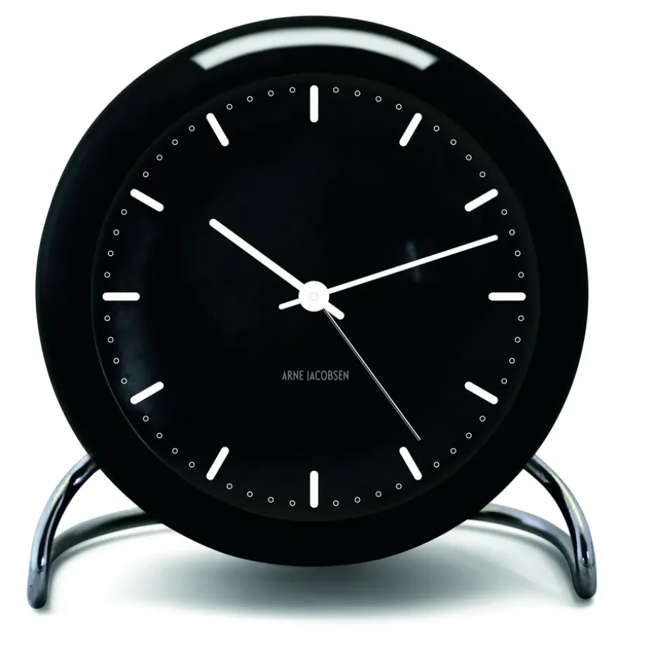 Reloj de mesa AJ City Hall, negro