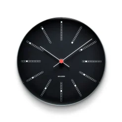 Reloj de pared AJ Bankers negro, Ø 29 cm