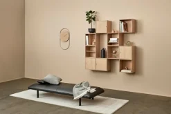 Reloj de pared A-Wall 41x76 cm, Oak-brass