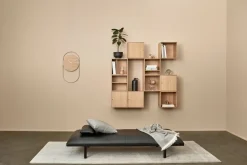 Reloj de pared A-Wall 41x76 cm, Oak-brass