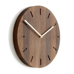 Reloj de pared Watch:Out, roble oscurecido-latón