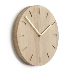 Reloj de pared Watch:Out, roble-latón