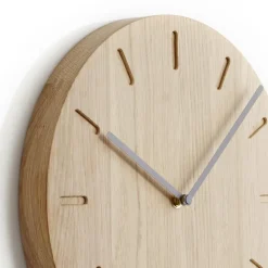 Reloj de pared Watch:Out, roble-gris