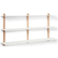 Repisa Nivo D large, Roble claro-blanco