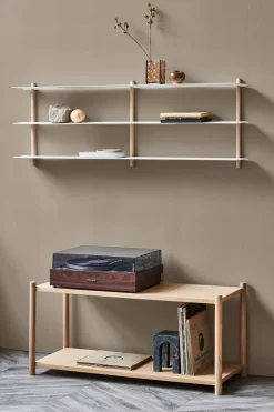 Repisa Nivo D, Roble claro-blanco