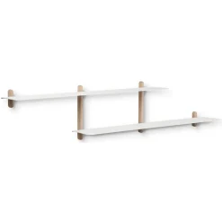 Repisa Nivo H, Roble claro-blanco