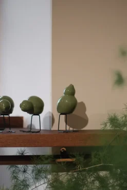 Set de 2 adornos de Pascua Swedish Birds DBKD, Shiny green