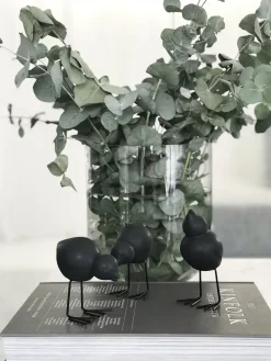 Set de 2 adornos de Pascua Swedish Birds DBKD, Black