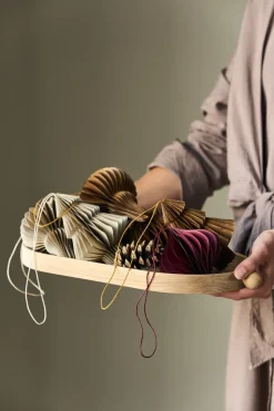 Set de 4 bolas de Navidad Spira, Beige